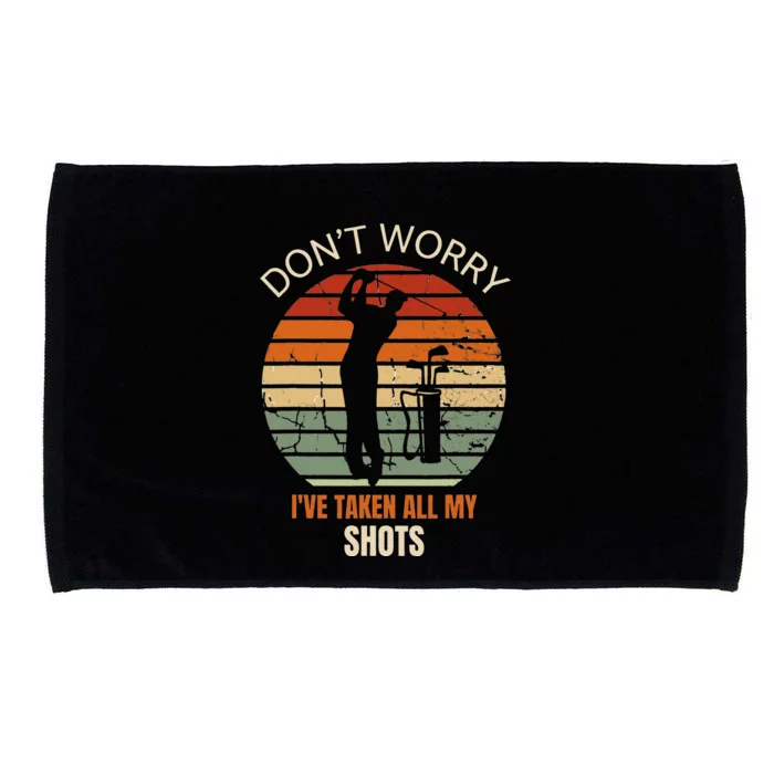 Retro Vintage Funny Golf No Worries Had All My Shots Microfiber Hand Towel