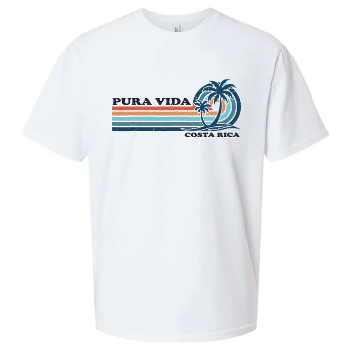 Retro Vintage Family Vacation Costa Rica Pura Vida Sueded Cloud Jersey T-Shirt