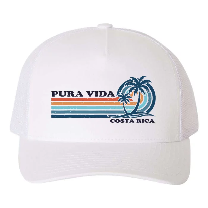 Retro Vintage Family Vacation Costa Rica Pura Vida Yupoong Adult 5-Panel Trucker Hat