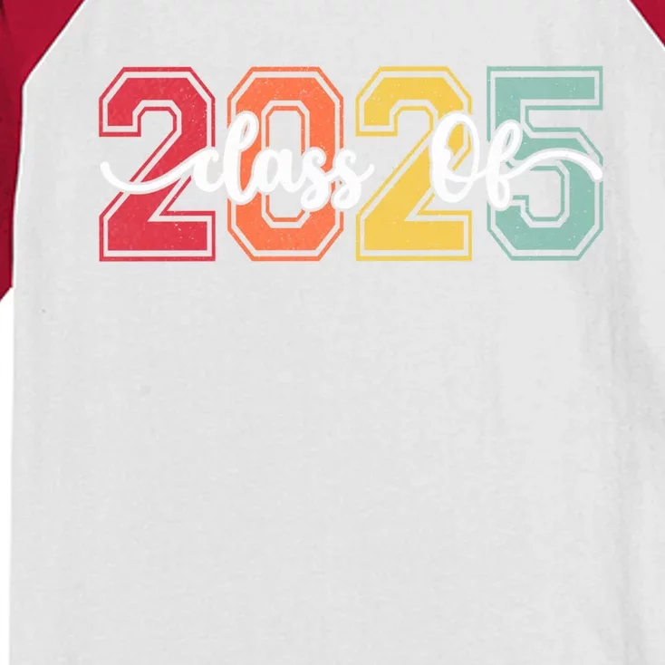 Retro Vintage Future Graduate Back To School Class Of 2025 Great Gift Kids Colorblock Raglan Jersey