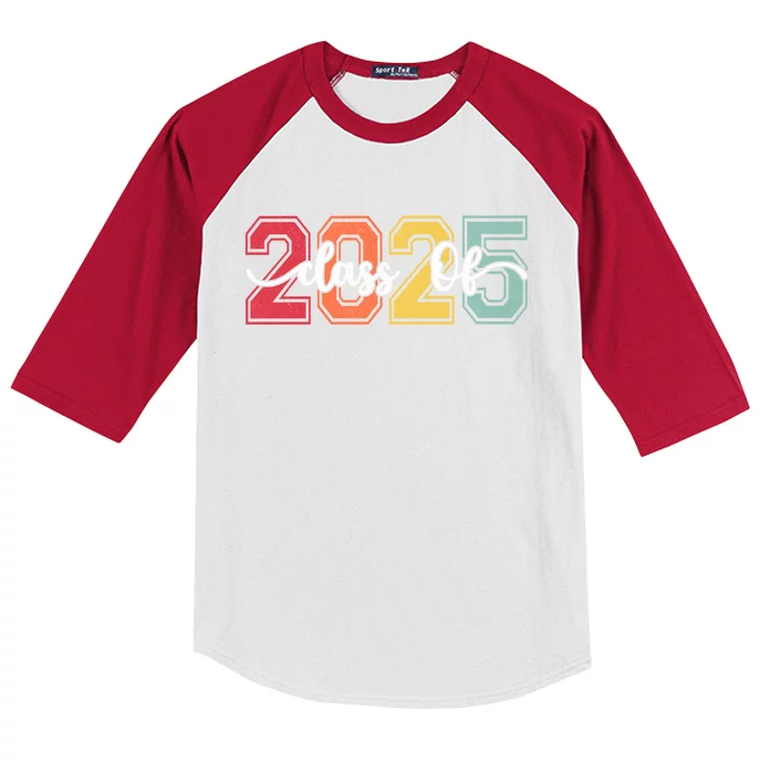 Retro Vintage Future Graduate Back To School Class Of 2025 Great Gift Kids Colorblock Raglan Jersey