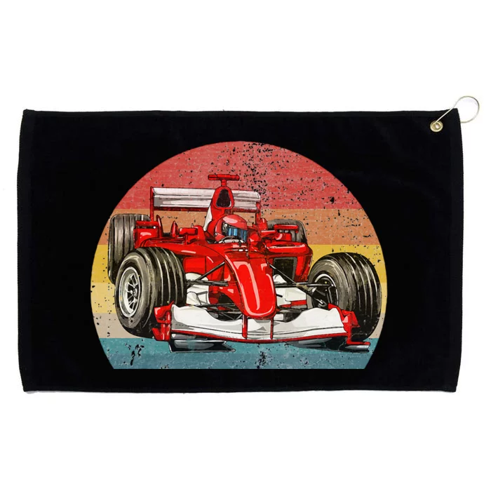 Retro Vintage Formula Racing Lovers Race Car Fan Grommeted Golf Towel