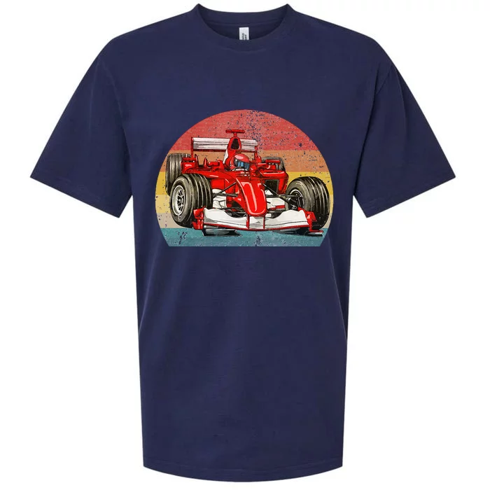 Retro Vintage Formula Racing Lovers Race Car Fan Sueded Cloud Jersey T-Shirt