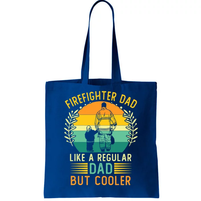 Retro Vintage Firefighter Dad Fathers Day Fire Daddy Cute Gift Tote Bag