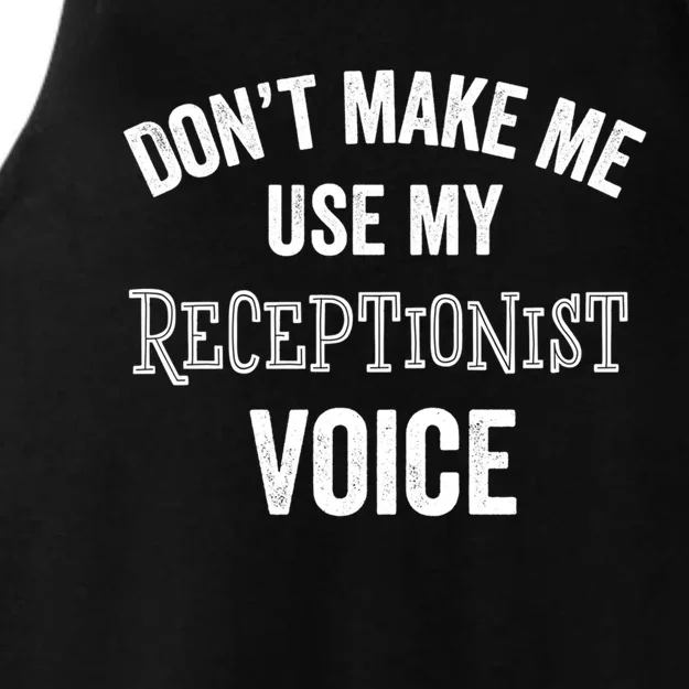 Receptionist Voice Funny Administrative Assistant Day Gift Ladies Tri-Blend Wicking Tank