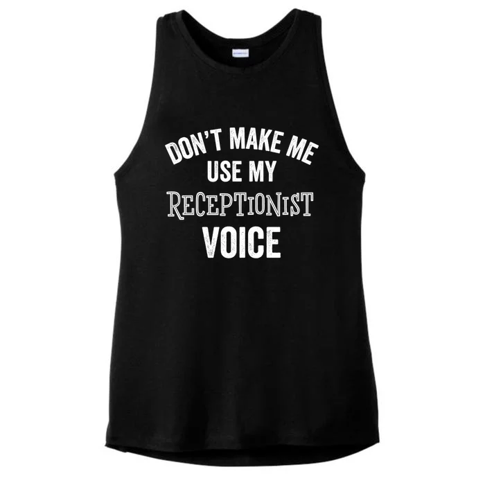 Receptionist Voice Funny Administrative Assistant Day Gift Ladies Tri-Blend Wicking Tank