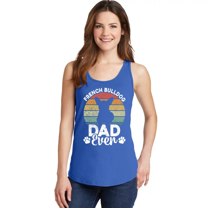 Retro Vintage French Bulldog Dad Ever Great Gift Fathers Day Gift Ladies Essential Tank