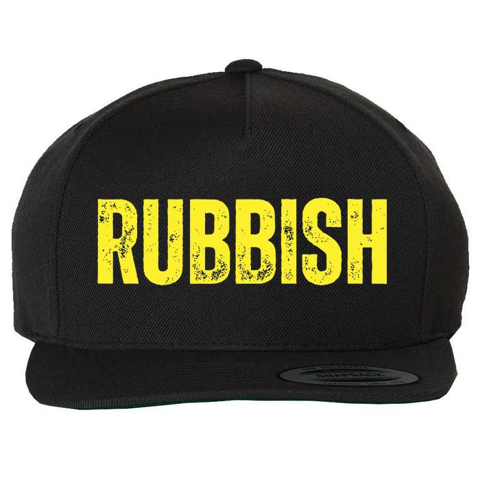 Rubbish Vintage Funny Girl That Says Junk Distressed Wool Snapback Cap