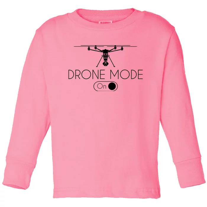 Retro Vintage Funny Drone Pilot Toddler Long Sleeve Shirt