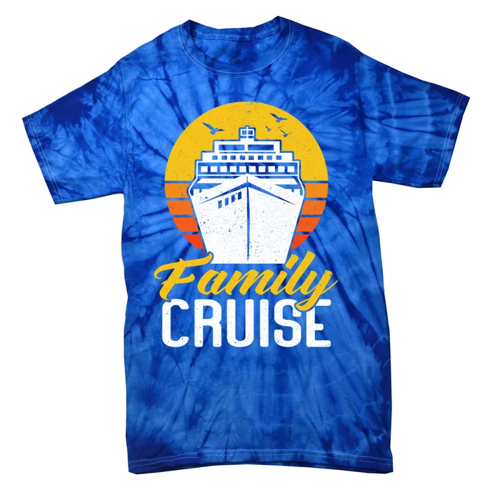 Retro Vintage Family Cruise Cruising Cruise Ship Gift Tie-Dye T-Shirt