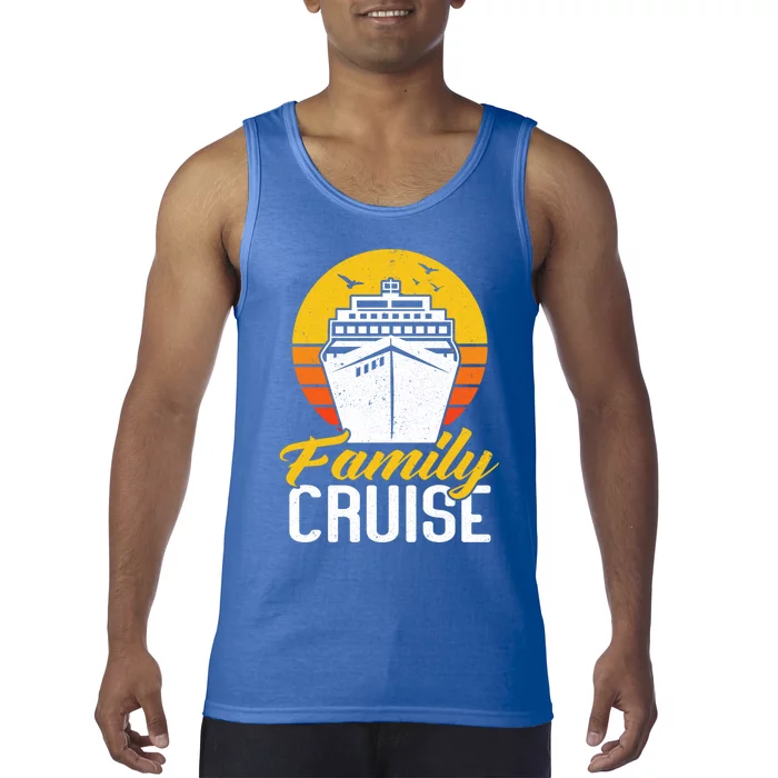 Retro Vintage Family Cruise Cruising Cruise Ship Gift Tank Top