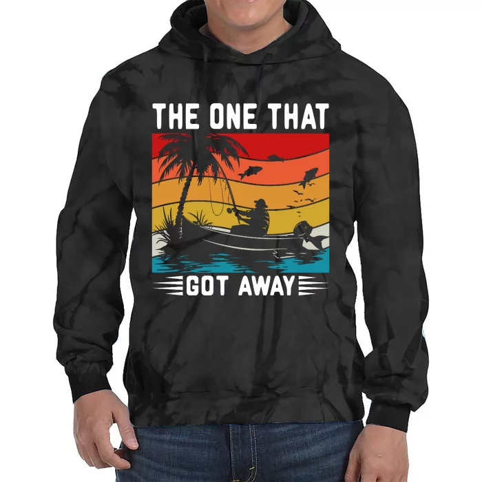 Retro Vintage Fishing Graphic Tie Dye Hoodie