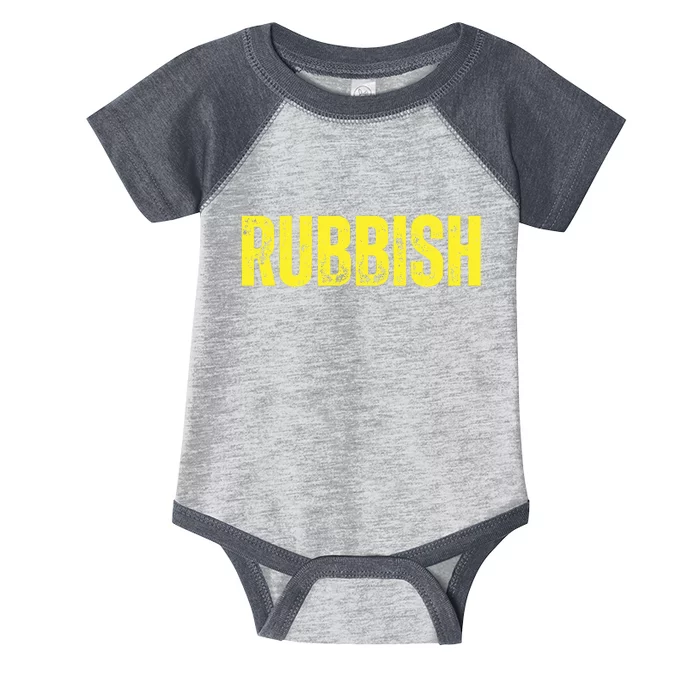 Rubbish Vintage Funny Girl That Says Junk Distressed Infant Baby Jersey Bodysuit