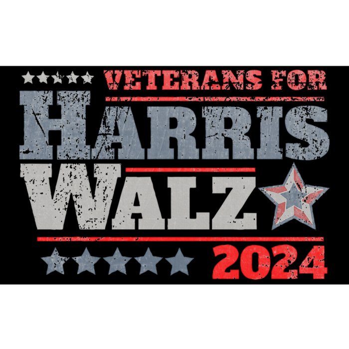 Retro Veterans For Kamala Harris Tim Walz 2024 Harris Waltz Bumper Sticker