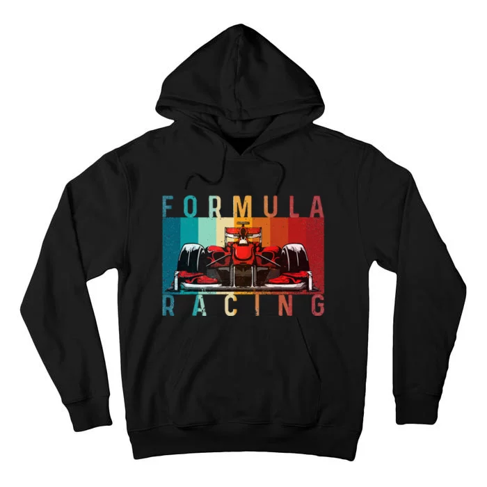 Retro Vintage Formula Racing Lovers Race Car Tall Hoodie