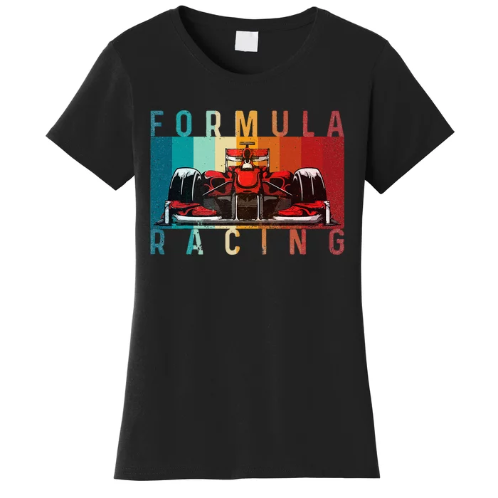 Retro Vintage Formula Racing Lovers Race Car Women's T-Shirt