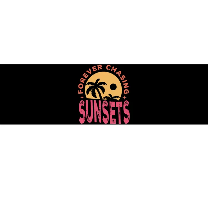 Retro Vintage Forever Chasing Sunsets Summer Vacation Outfit Bumper Sticker