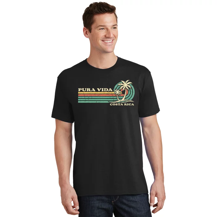 Retro Vintage Family Vacation Costa Rica Pura Vida Beach T-Shirt