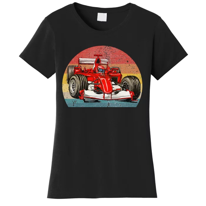 Retro Vintage Formula Racing Lovers Race Car Women's T-Shirt