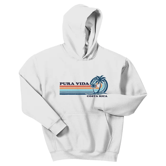 Retro Vintage Family Vacation Costa Rica Pura Vida Kids Hoodie