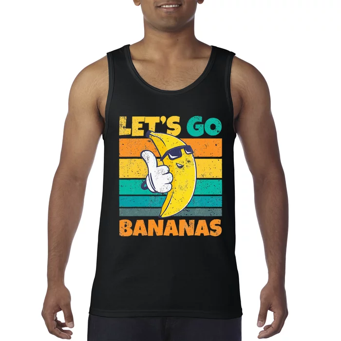 Retro Vintage Funny Banana Meme Let Go Banana Cool Bananas Tank Top