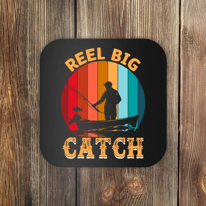 Retro Vintage Fishing Graphic Coaster