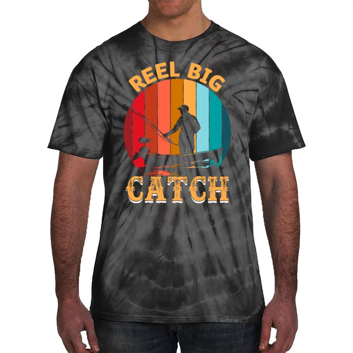 Retro Vintage Fishing Graphic Tie-Dye T-Shirt