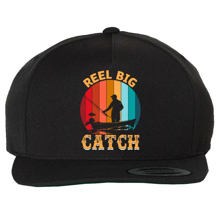 Retro Vintage Fishing Graphic Wool Snapback Cap