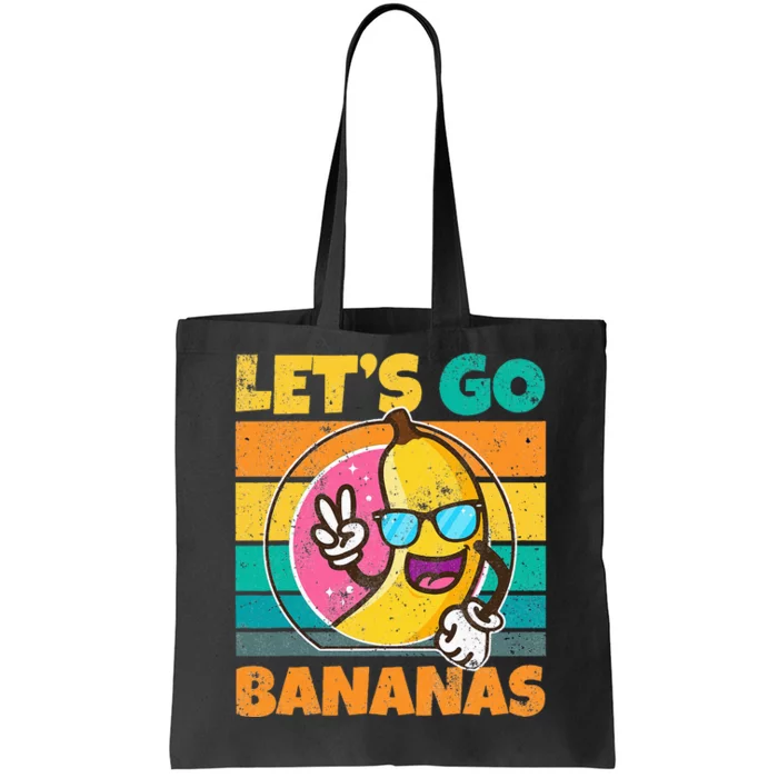 Retro Vintage Funny Banana Meme Let Go Banana Peace Bananas Tote Bag