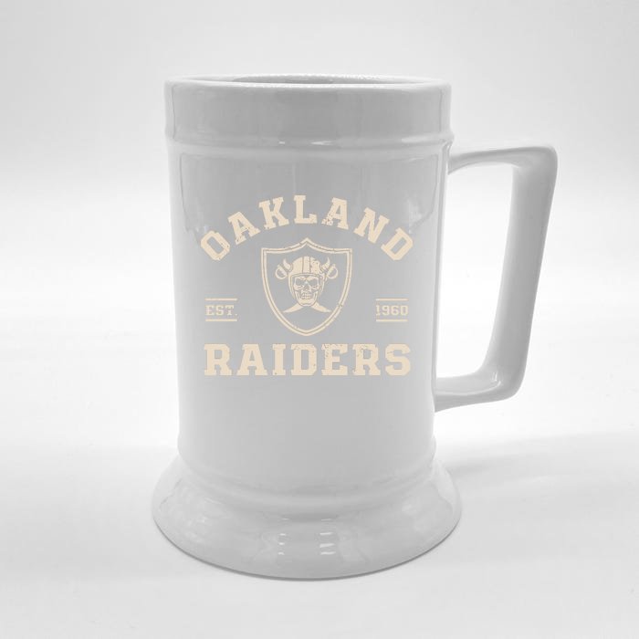 Raiders Vintage Football Fan Front & Back Beer Stein