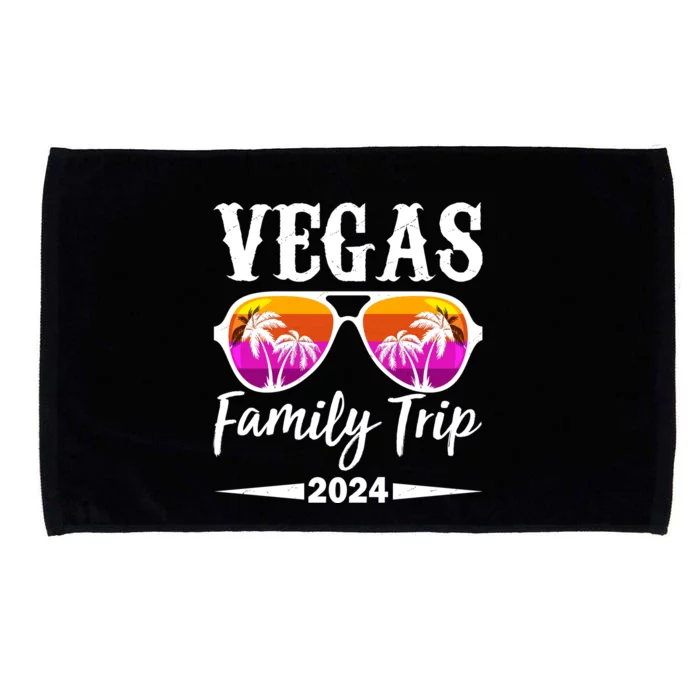 Retro Vegas Family Trip 2024 Microfiber Hand Towel