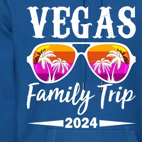 Retro Vegas Family Trip 2024 Premium Hoodie