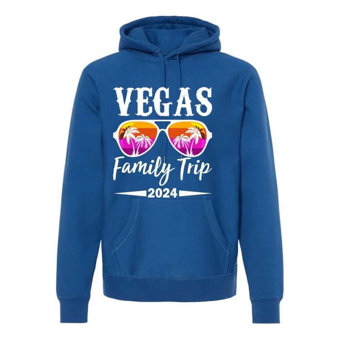 Retro Vegas Family Trip 2024 Premium Hoodie