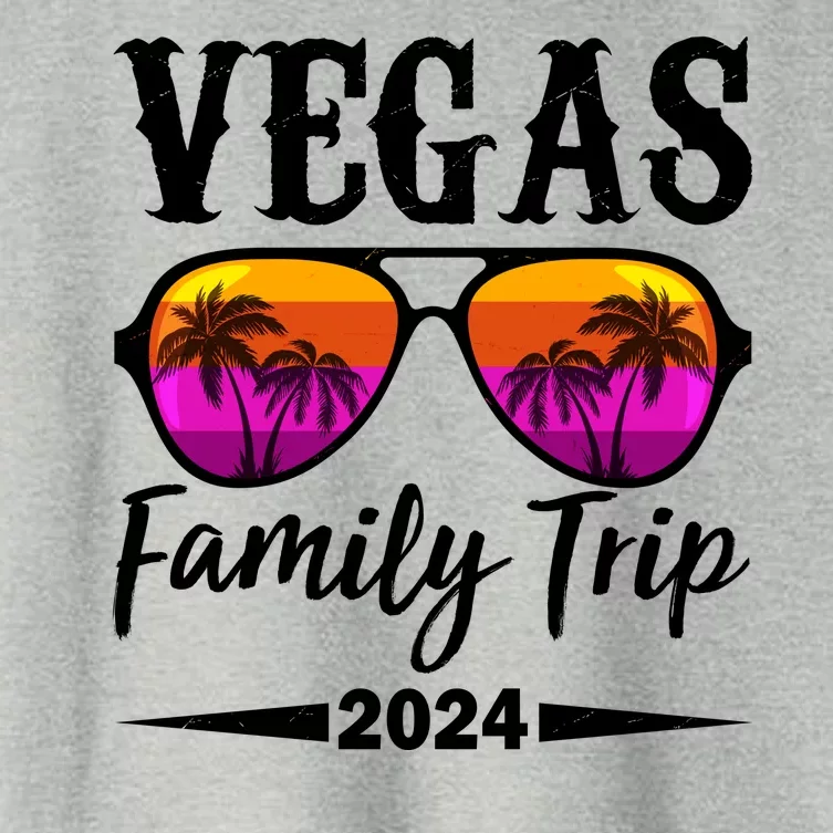 Retro Vegas Family Trip 2024 Women's Crop Top Tee