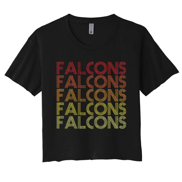 Retro Vintage Falcons Women's Crop Top Tee