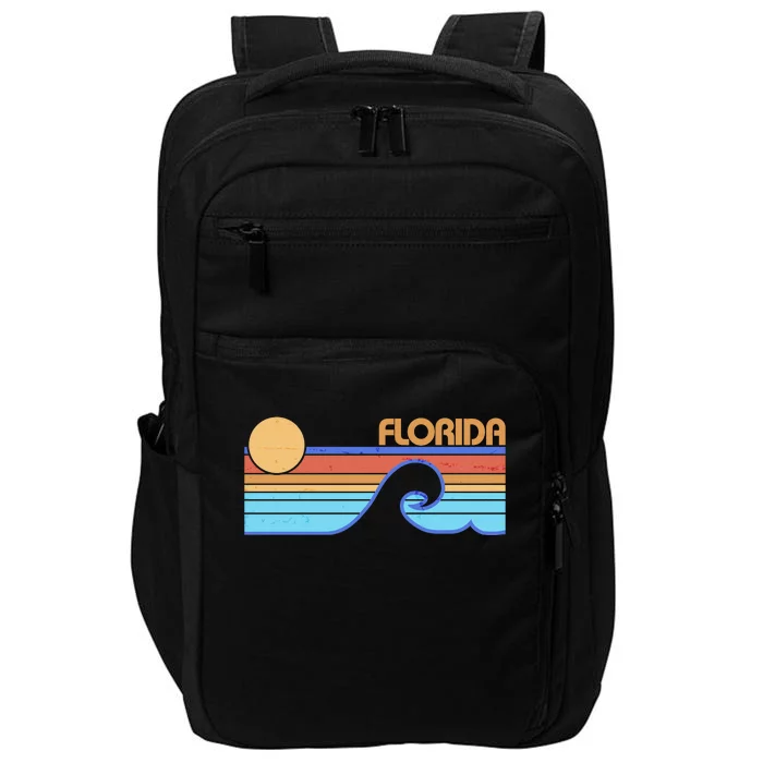 Retro Vintage Florida Sunset Wave Impact Tech Backpack