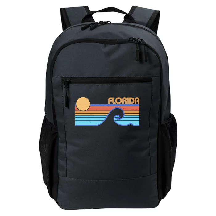 Retro Vintage Florida Sunset Wave Daily Commute Backpack