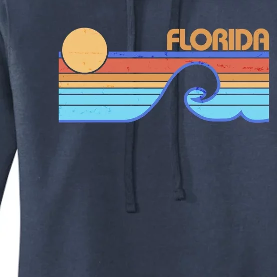 Retro Vintage Florida Sunset Wave Women's Pullover Hoodie