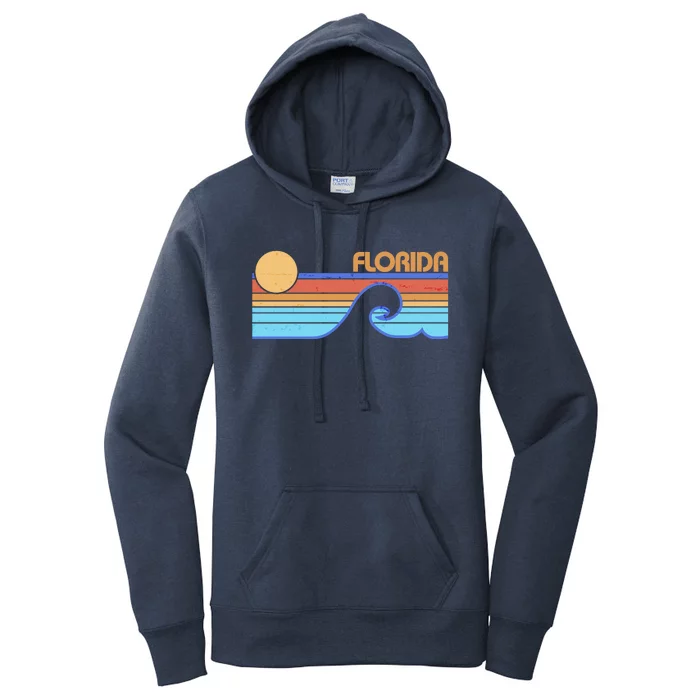 Retro Vintage Florida Sunset Wave Women's Pullover Hoodie