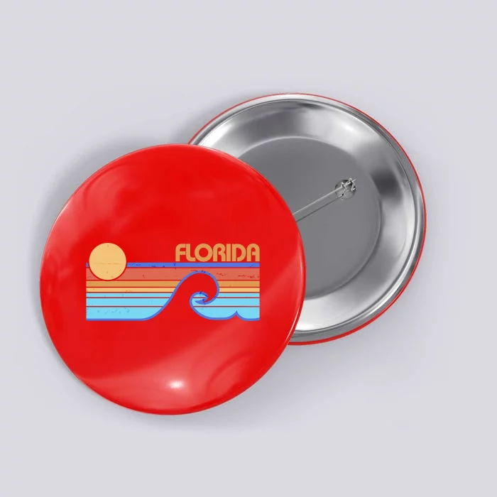 Retro Vintage Florida Sunset Wave Button