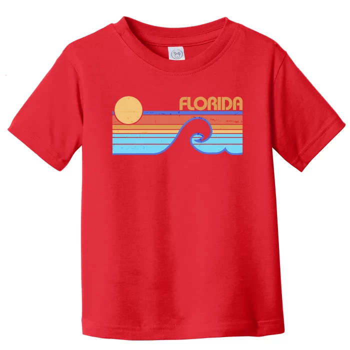 Retro Vintage Florida Sunset Wave Toddler T-Shirt