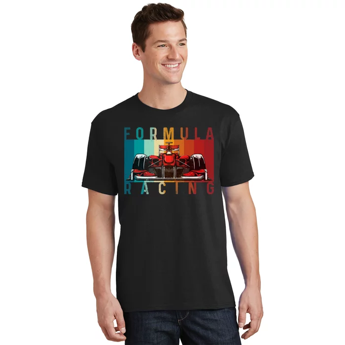 Retro Vintage Formula Racing Lovers Race Car Fan T-Shirt