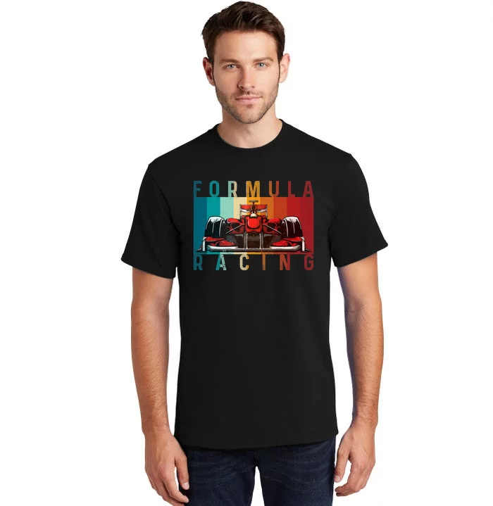 Retro Vintage Formula Racing Lovers Race Car Fan Tall T-Shirt