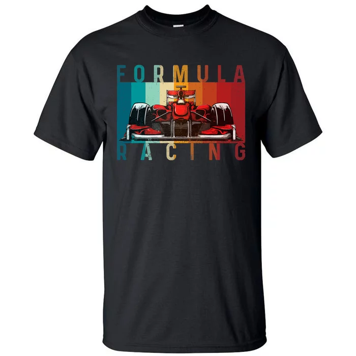 Retro Vintage Formula Racing Lovers Race Car Fan Tall T-Shirt