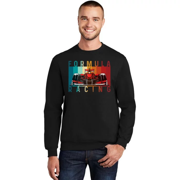 Retro Vintage Formula Racing Lovers Race Car Fan Tall Sweatshirt