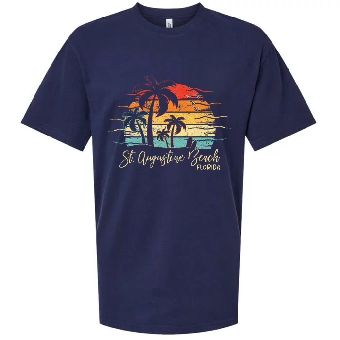 Retro Vintage Florida St. Augustine Beach Sueded Cloud Jersey T-Shirt