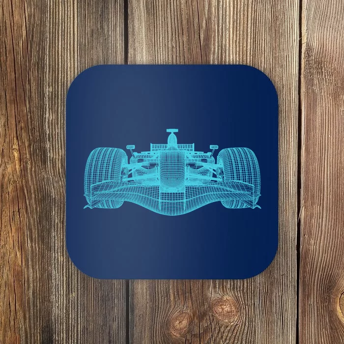 Retro Vintage Formula Racing Lovers Silhouette Gift Coaster