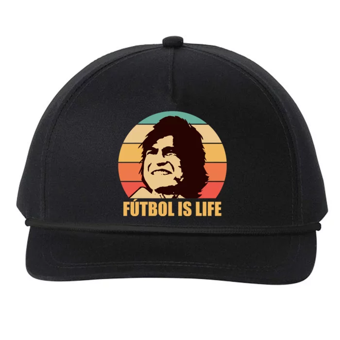 Retro Vintage Futbol Is Life Snapback Five-Panel Rope Hat