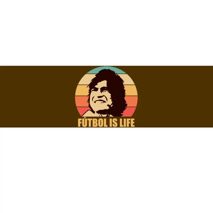 Retro Vintage Futbol Is Life Bumper Sticker