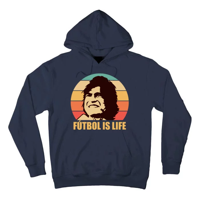 Retro Vintage Futbol Is Life Tall Hoodie